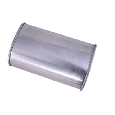 Muffler de alto flujo de acero inoxidable universal Muffler cuerpo de acero inoxidable 409 Sistema de escape Muffler de caja estampada trasera